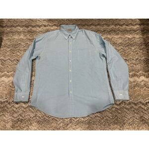 J. crew Striped Blue & White Long Sleeve Dress Shirt Men’s Size XXL